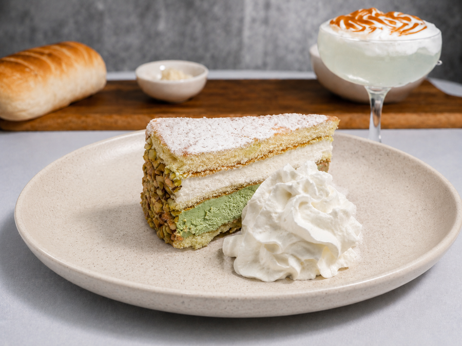 Ricotta & Pistacho Cake at Malbec Grill, Argentinian steakhouse in Parkland FL