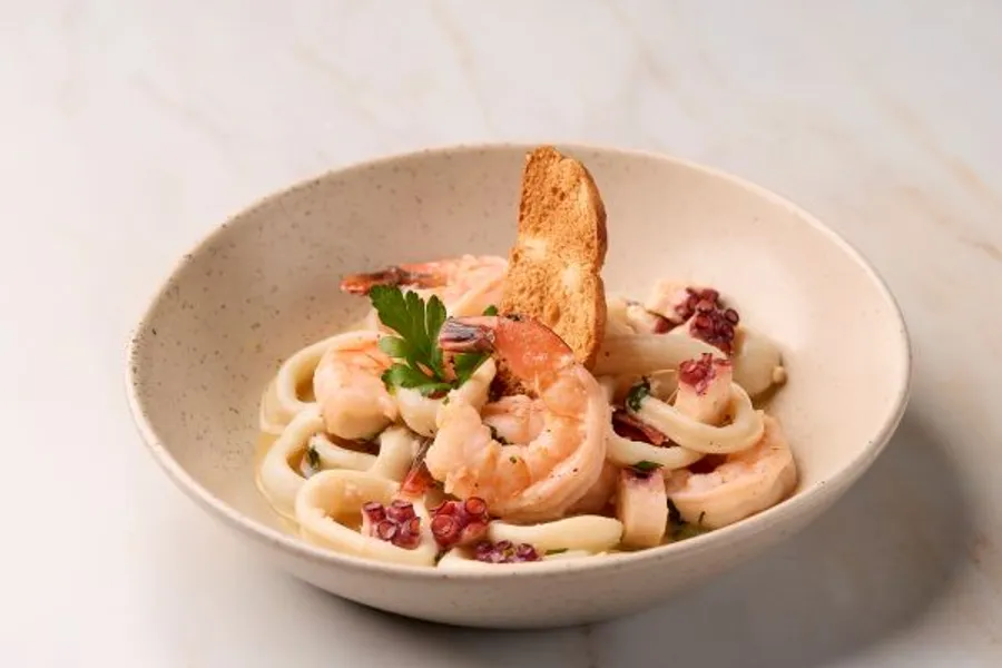 Garlic Sauted Shrimp And Calamari at Malbec Grill, Argentinian steakhouse in Parkland FL