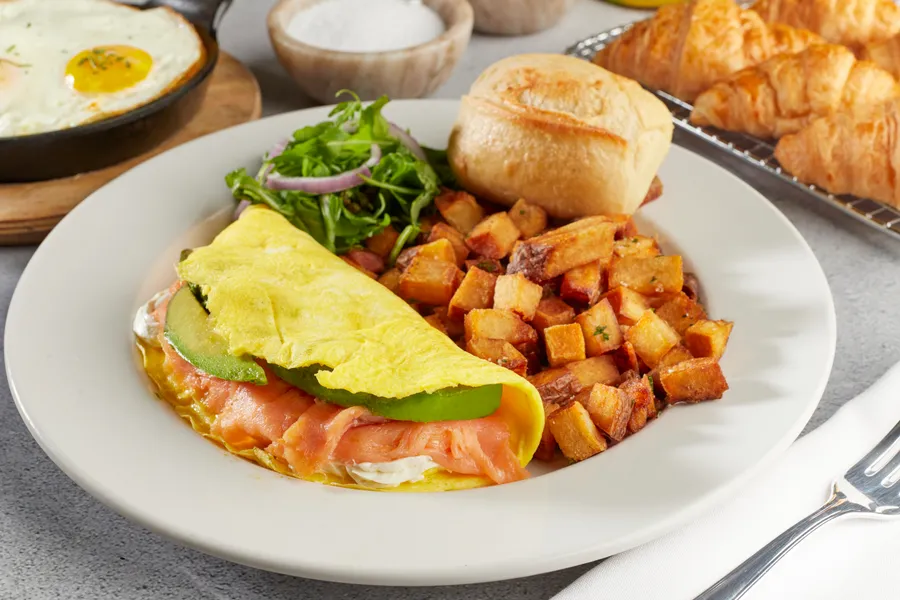 Smoked Salmon & Avocado Omelette at Malbec Grill, Argentinian steakhouse in Parkland FL