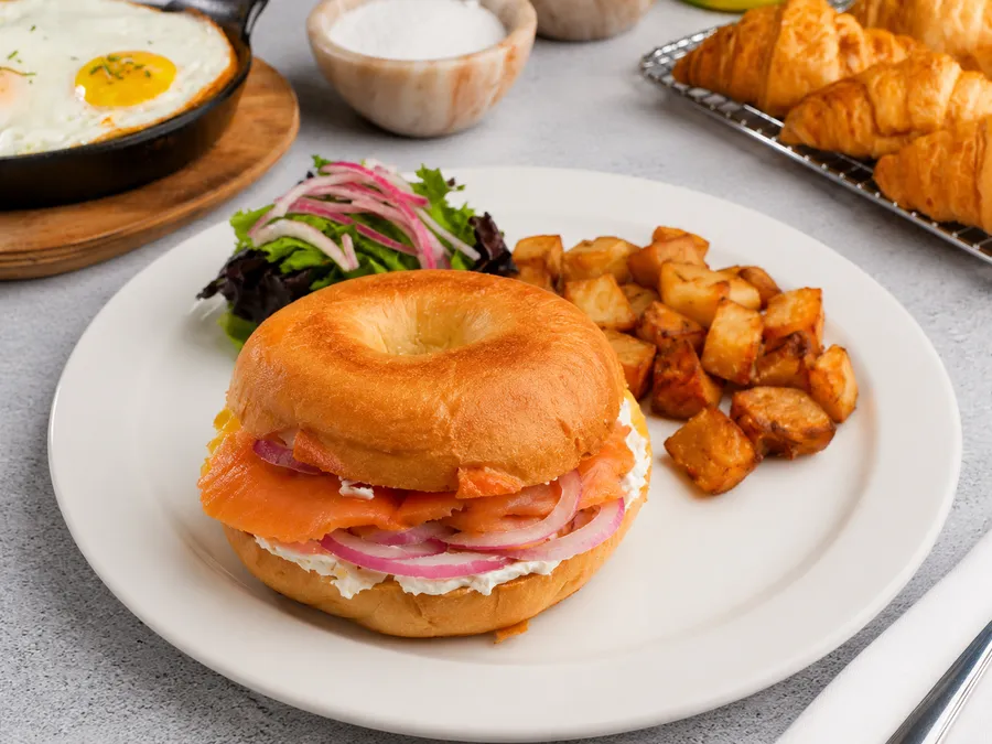 Nova Lox Bagel at Malbec Grill, Argentinian steakhouse in Parkland FL