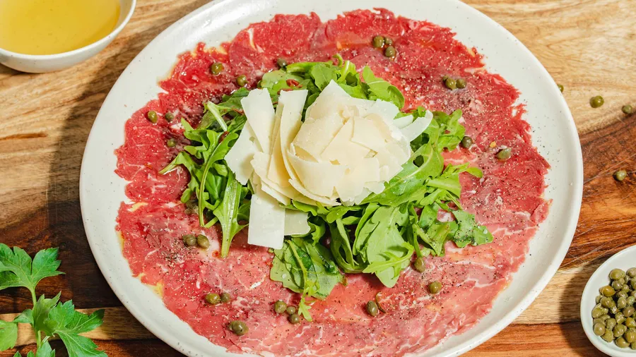 Beef Carpaccio at Malbec Grill, Argentinian steakhouse in Parkland FL