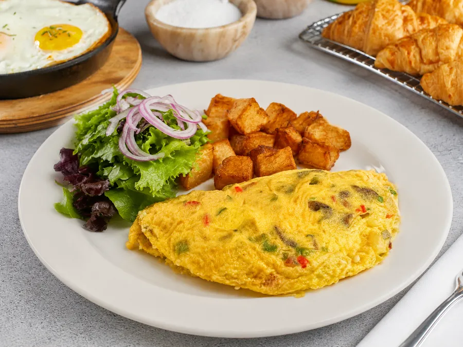Veggie Omelette at Malbec Grill, Argentinian steakhouse in Parkland FL