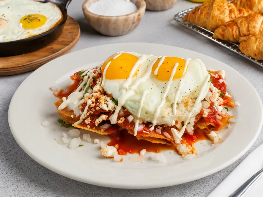 Chilaquiles Rojos at Malbec Grill, Argentinian steakhouse in Parkland FL